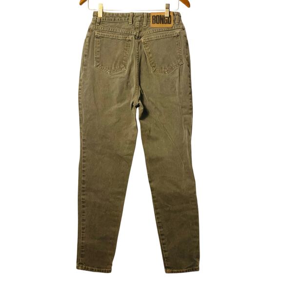 Bongo by Gene Montesano (Vintage 90s High Rise Relaxed Fit Tapered Jeans olive - Picture 1 of 7